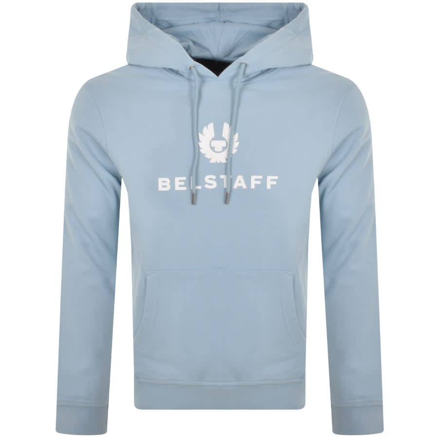 Image number 1 for Belstaff Signature Logo Hoodie Blue