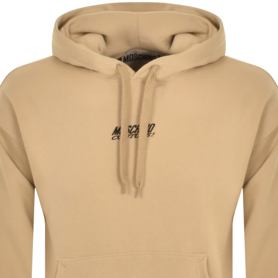 Image number 2 for Moschino Logo Hoodie Beige
