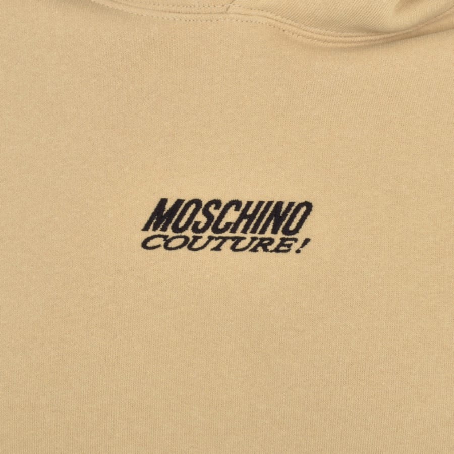 Image number 3 for Moschino Logo Hoodie Beige