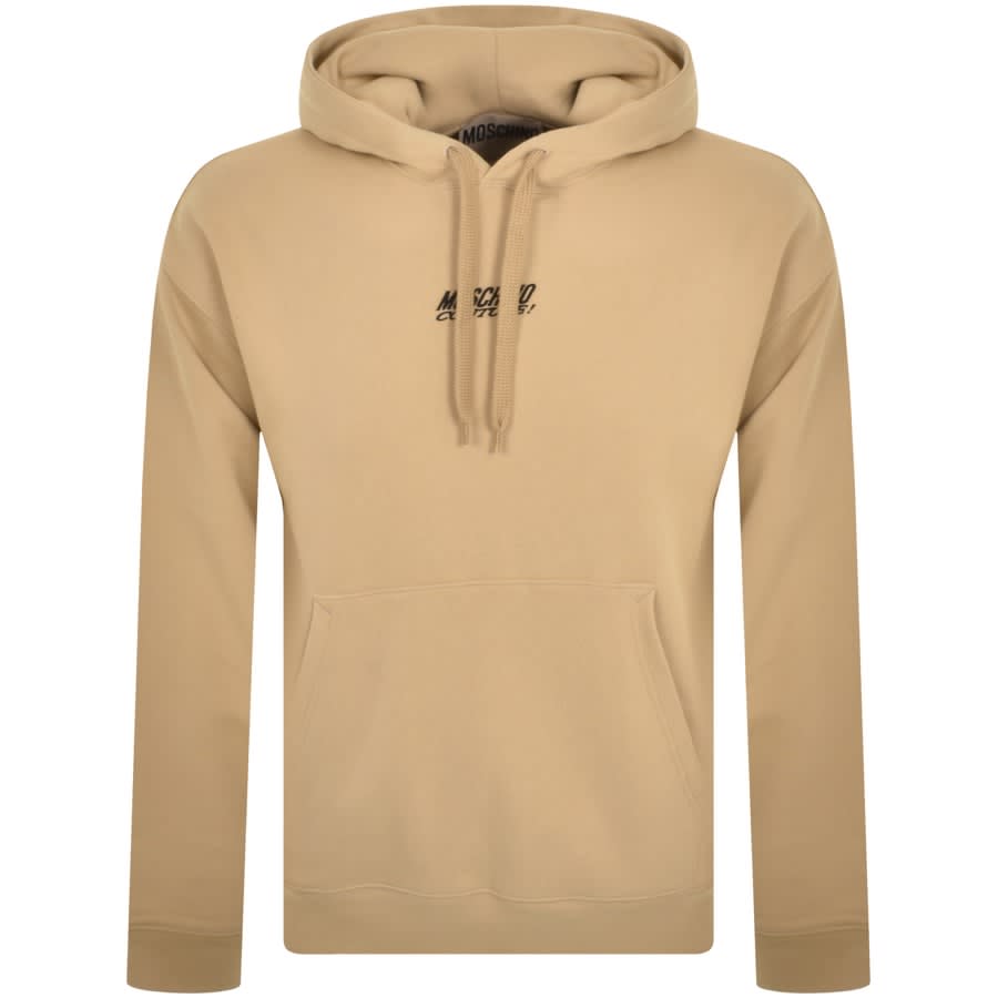 Image number 1 for Moschino Logo Hoodie Beige