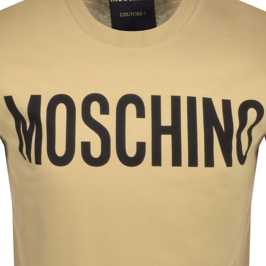 Image number 3 for Moschino Logo T Shirt Beige