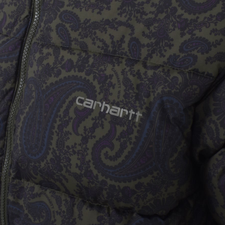 Image number 3 for Carhartt WIP Paisley Springfield Jacket Green