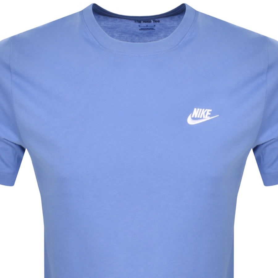 Image number 2 for Nike Crew Neck Club T Shirt Blue