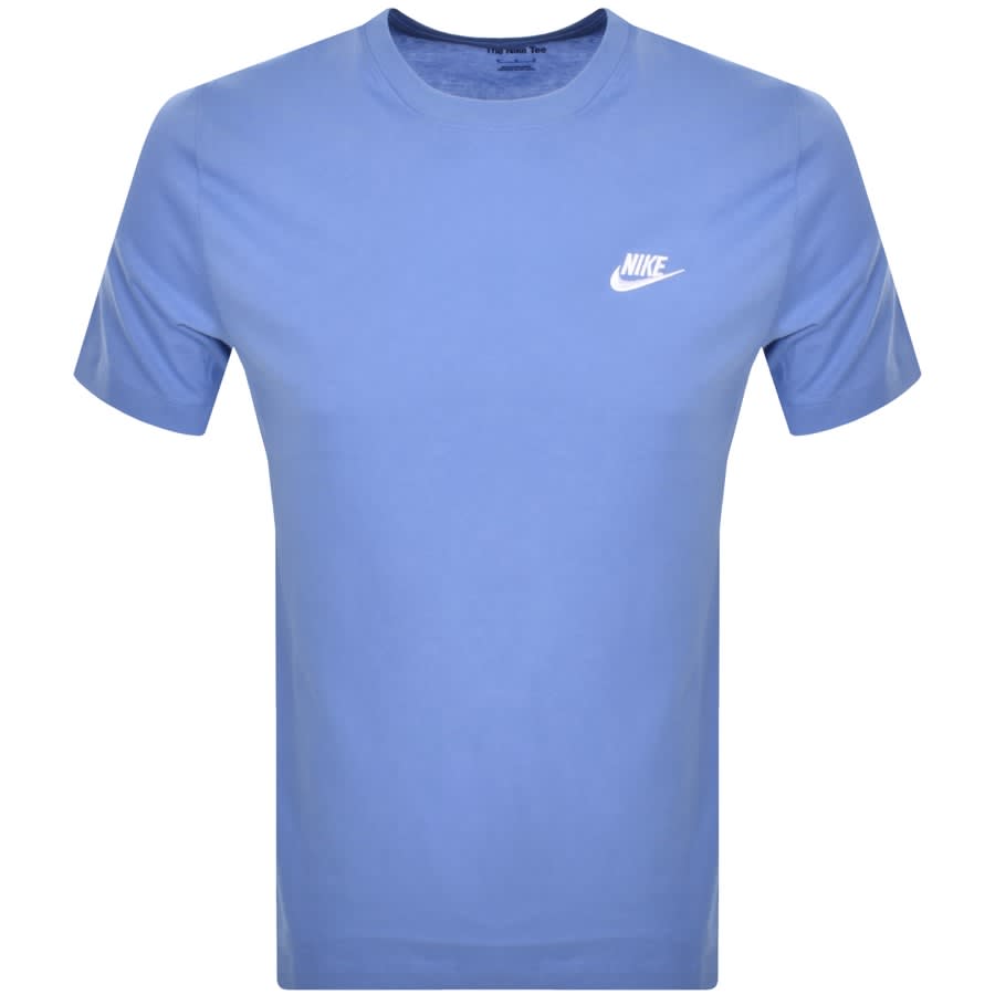 Image number 1 for Nike Crew Neck Club T Shirt Blue