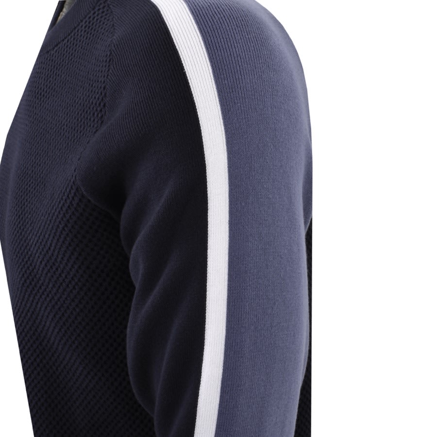 Image number 3 for BOSS Pontevico Knit Jumper Navy