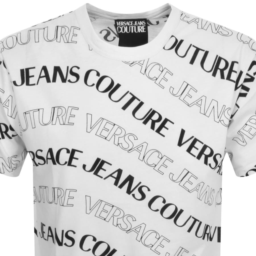 Image number 2 for Versace Jeans Couture Monogram T Shirt White