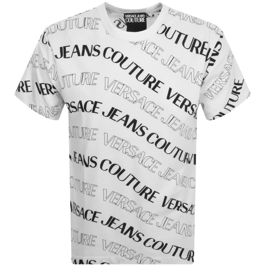Image number 1 for Versace Jeans Couture Monogram T Shirt White