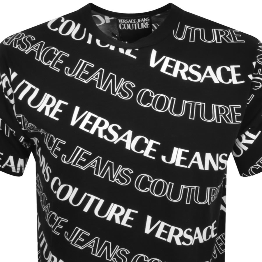 Image number 2 for Versace Jeans Couture Monogram T Shirt Black