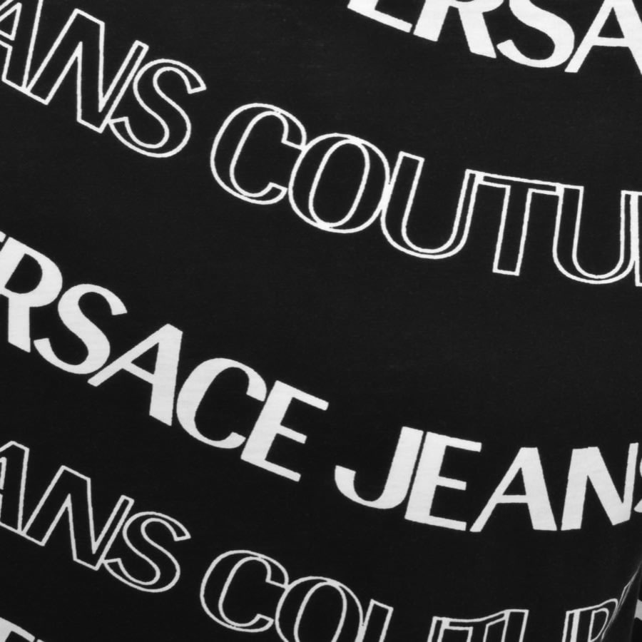 Image number 3 for Versace Jeans Couture Monogram T Shirt Black