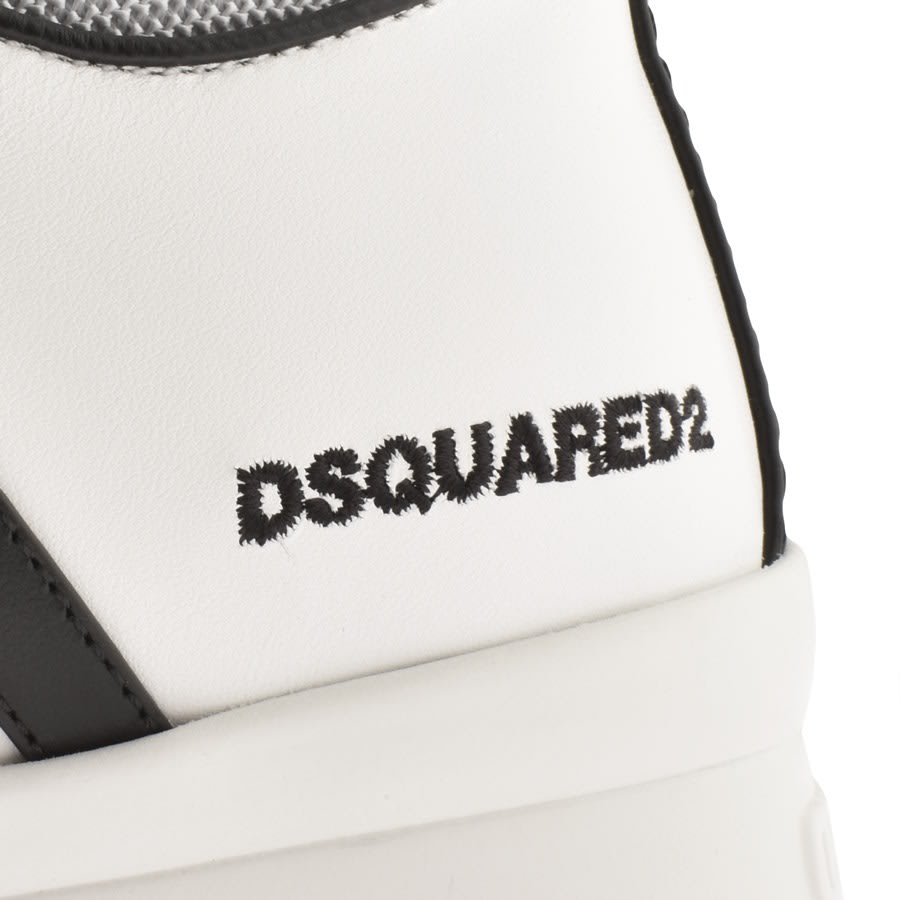 Dsquared2 Kids logo-print leather sneakers - White