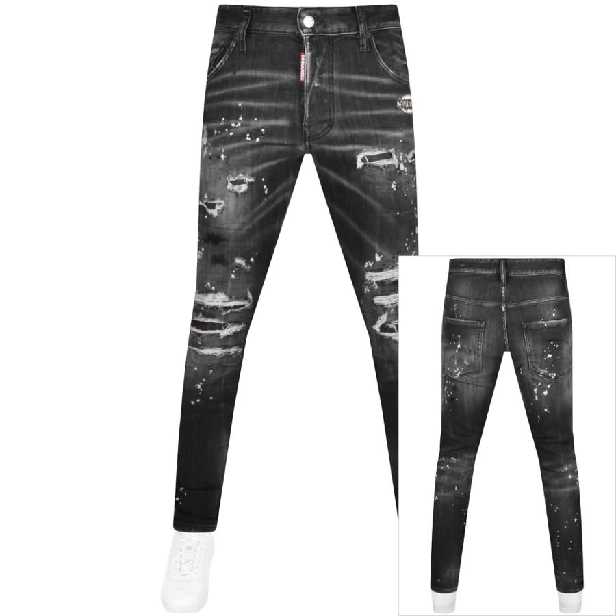 Image number 1 for DSQUARED2 Skater Slim Fit Jeans Black