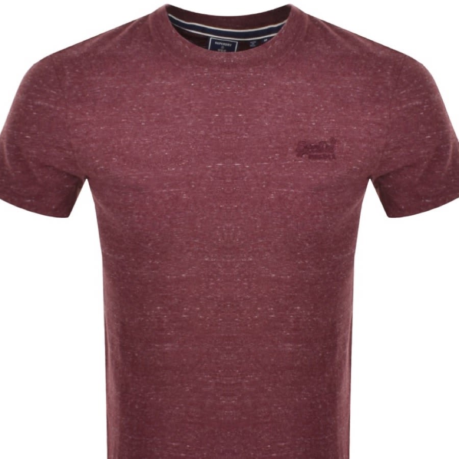 Image number 2 for Superdry Short Sleeved T Shirt Burgundy