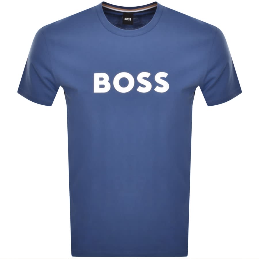 BOSS Logo T Shirt Blue | Mainline Menswear Ireland
