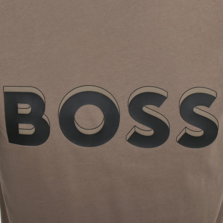 BOSS Teeos 1 T Shirt Brown | Mainline Menswear