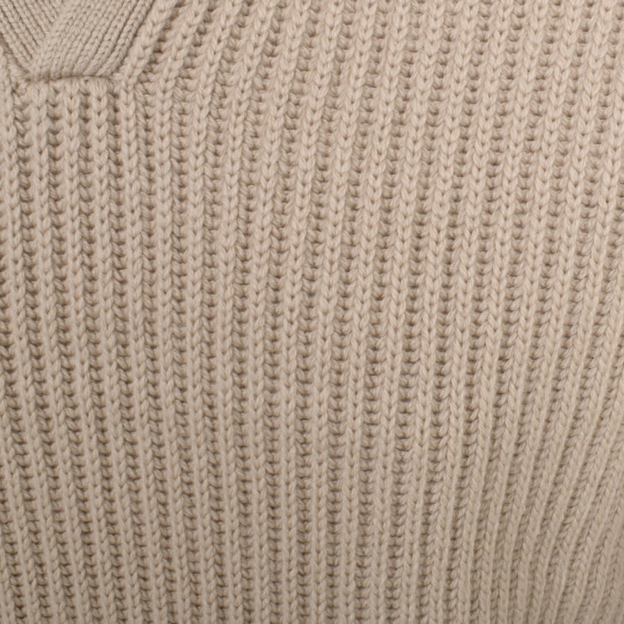 Image number 3 for Ted Baker Ademy Knit Polo Jumper Beige