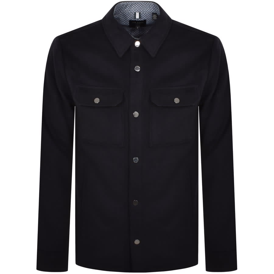 Image number 1 for Ted Baker Aderbry Overshirt Navy