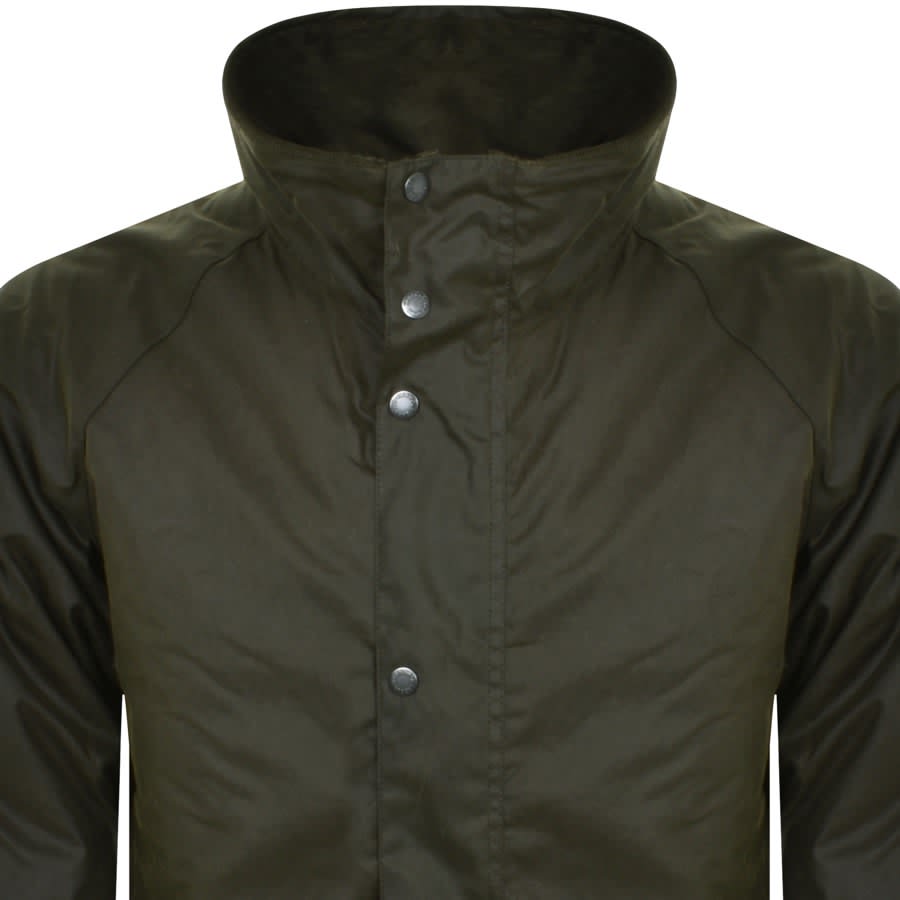 Image number 2 for Barbour Saltburn Wax Jacket Green