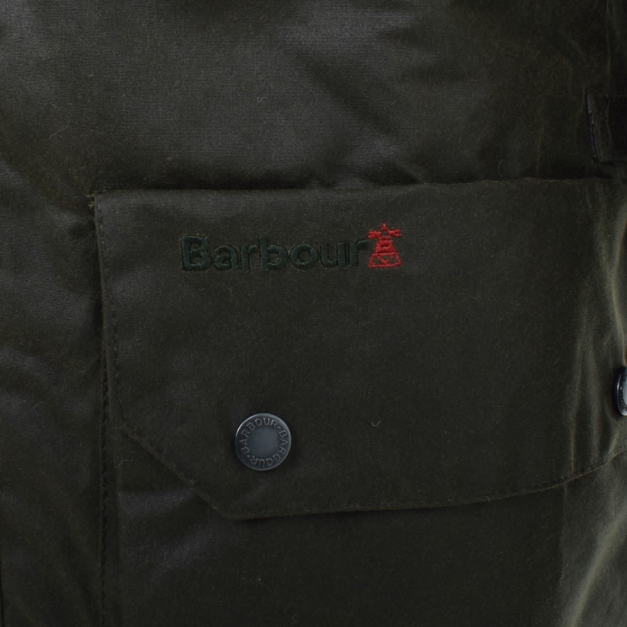 Image number 3 for Barbour Saltburn Wax Jacket Green