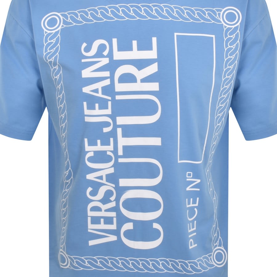 Image number 3 for Versace Jeans Couture Logo T Shirt Blue