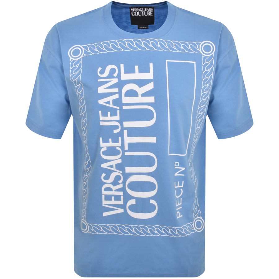 Image number 1 for Versace Jeans Couture Logo T Shirt Blue