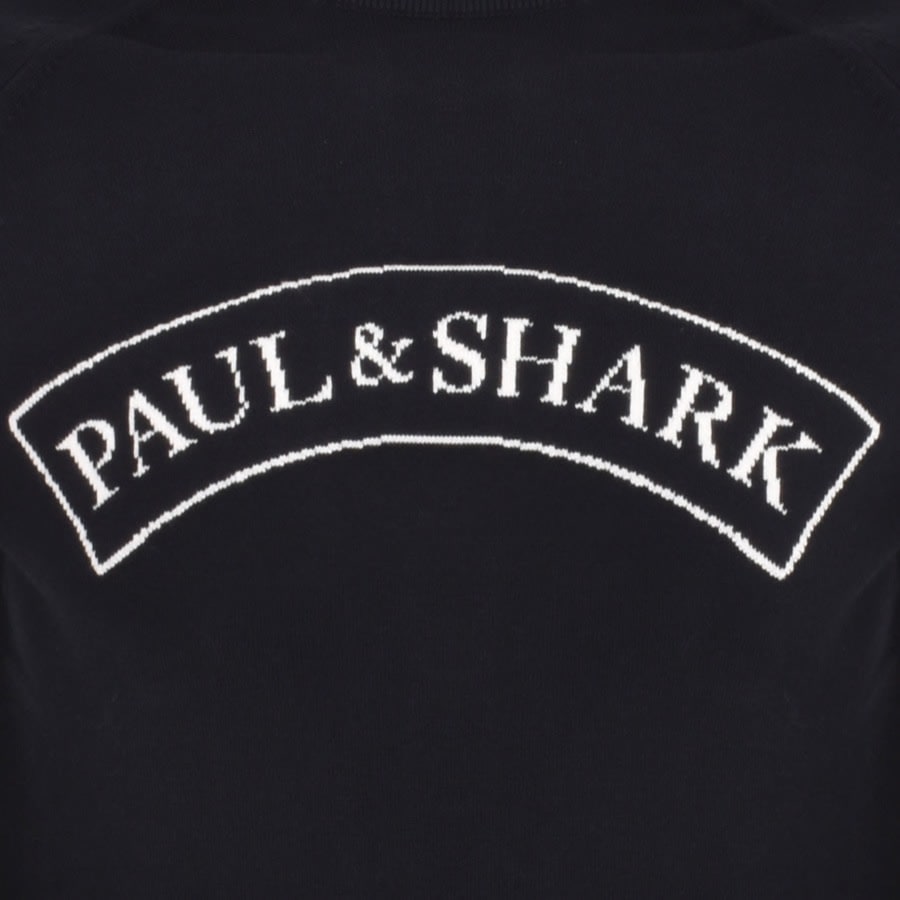 Image number 3 for Paul And Shark Crew Neck Knit Jumper Navy