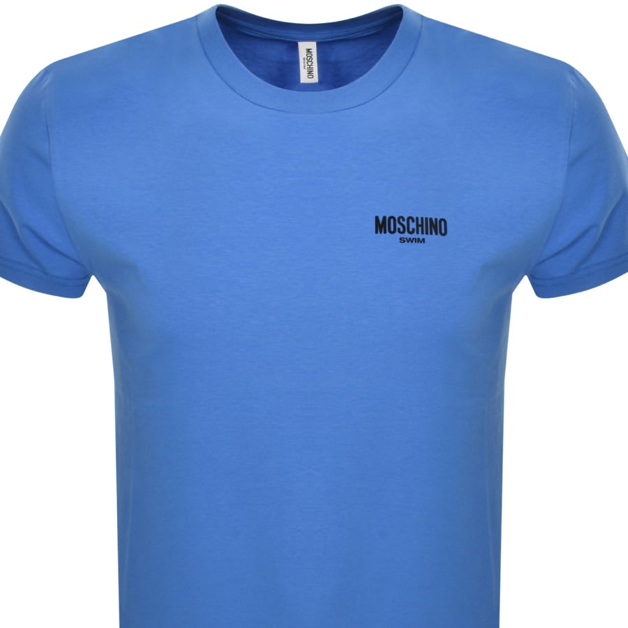 Image number 2 for Moschino Logo Print T Shirt Blue