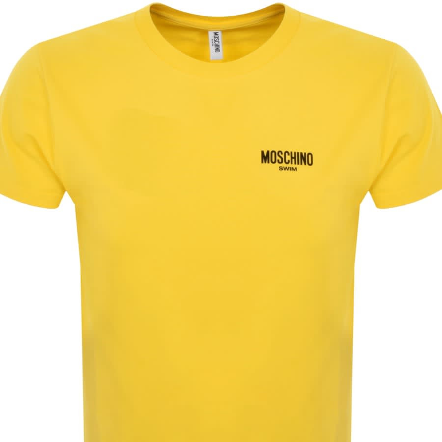 Image number 2 for Moschino Logo Print T Shirt Yellow