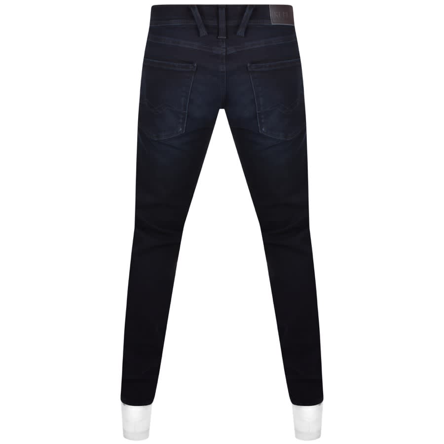 Image number 2 for Replay Anbass Slim Fit Jeans Navy