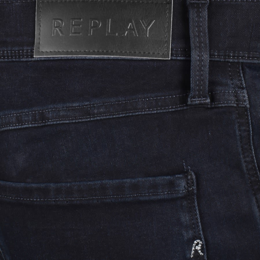 Image number 3 for Replay Anbass Slim Fit Jeans Navy
