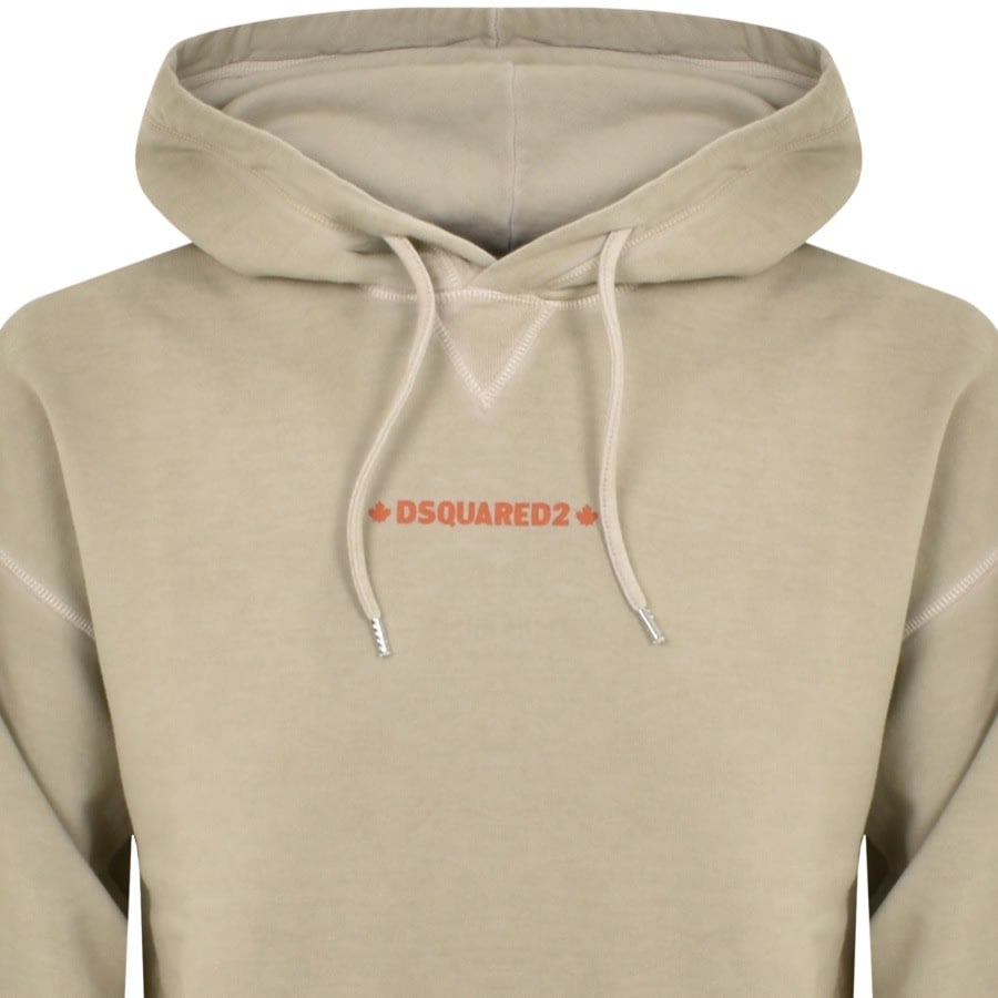 Image number 2 for DSQUARED2 Cipro Fit Pullover Hoodie Beige