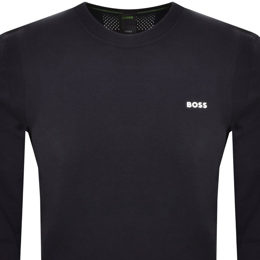 Image number 2 for BOSS Ever X Knit Jumper Navy