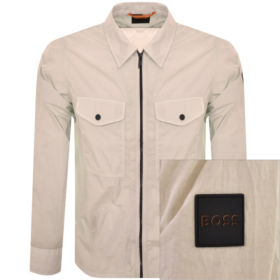 Image number 1 for BOSS Lovel Full Zip Overshirt Beige