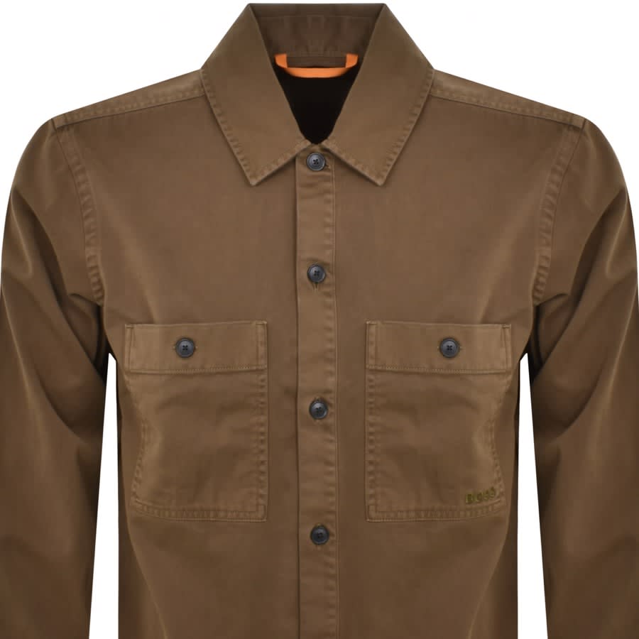 Image number 2 for BOSS Locky Overshirt Jacket Brown