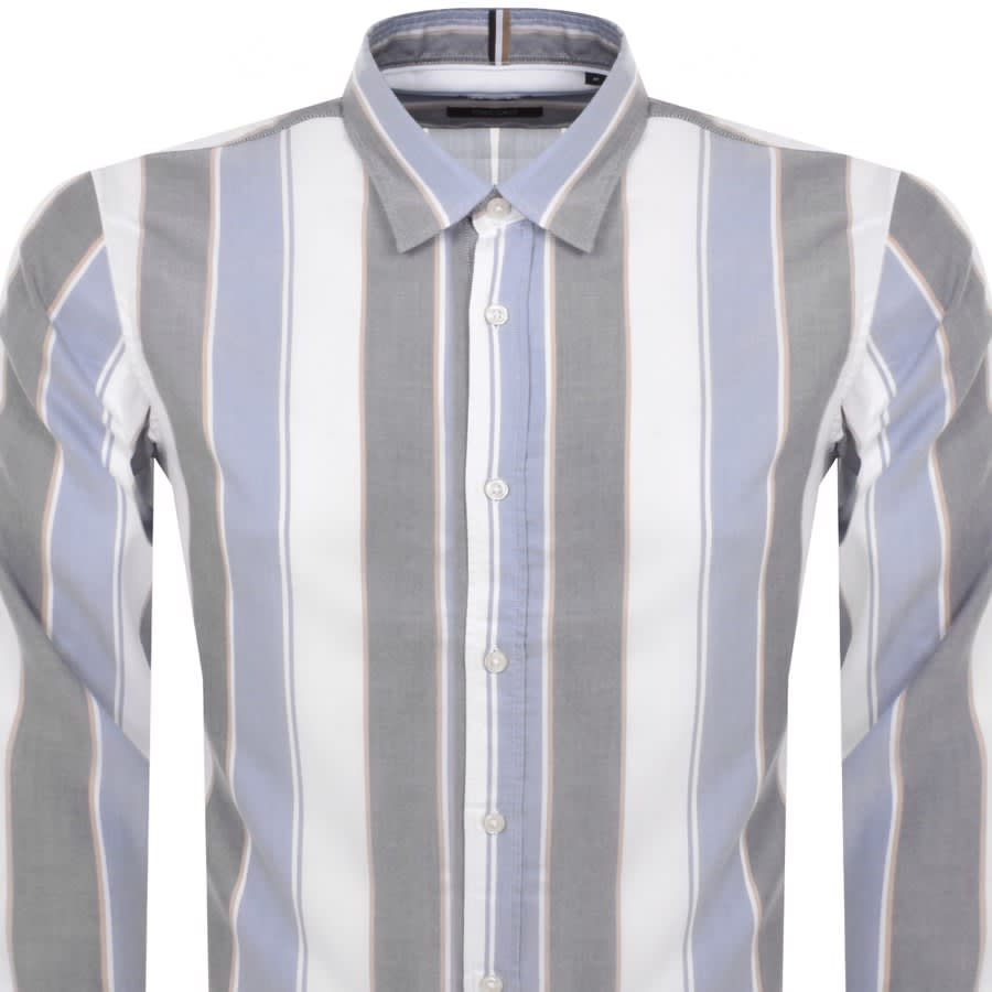 Image number 2 for BOSS Roan Long Sleeved Shirt Blue