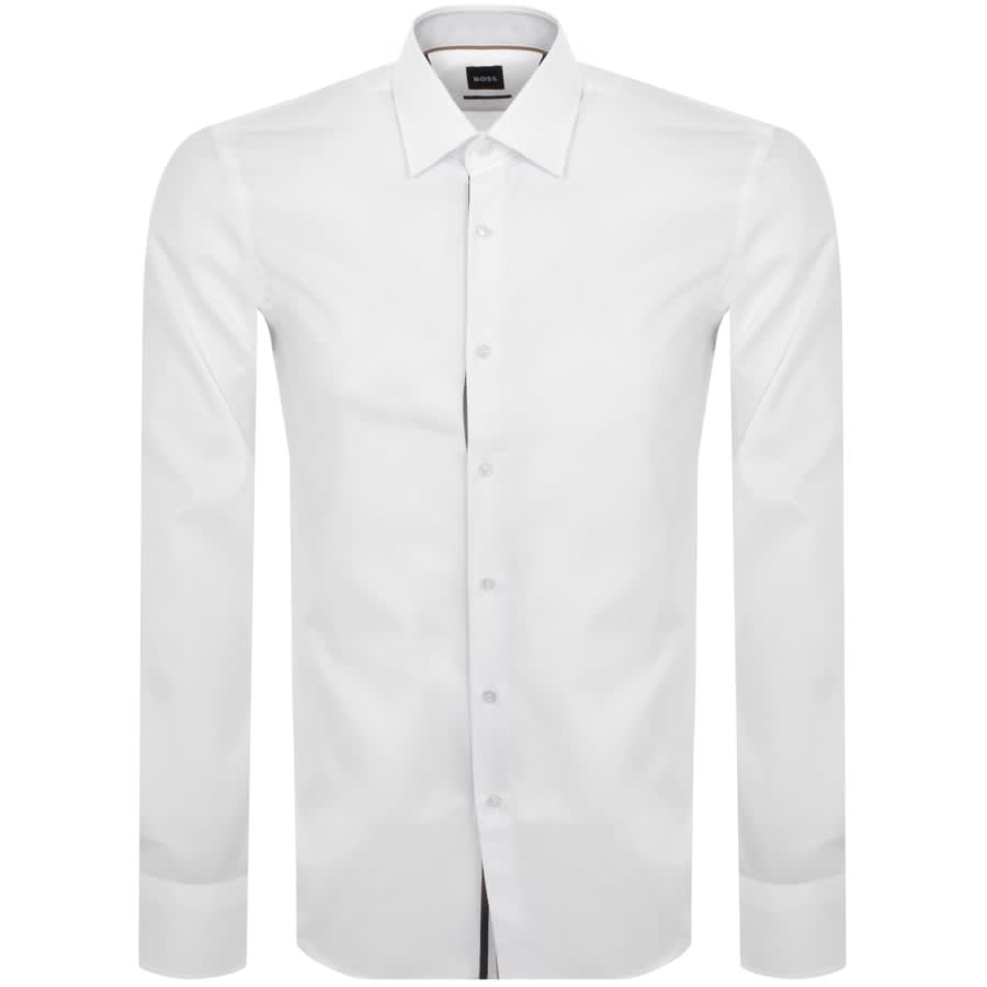 Image number 1 for BOSS H Hank Kent Long Sleeved Shirt White