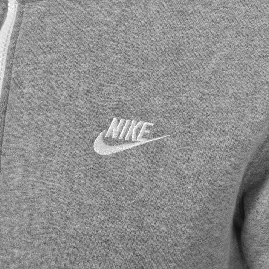 Image number 3 for Nike Half Zip Club Sweatshirt Grey
