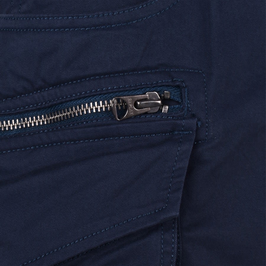 Image number 4 for Replay Joe Cargo Shorts Blue