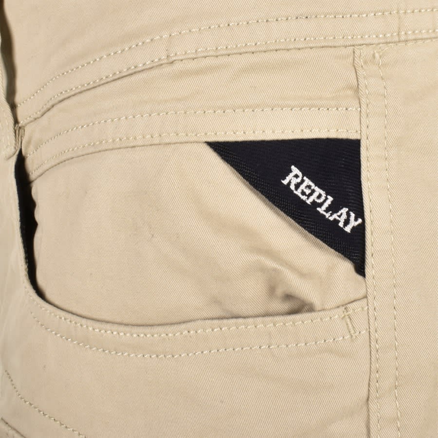 Image number 3 for Replay Joe Cargo Shorts Beige