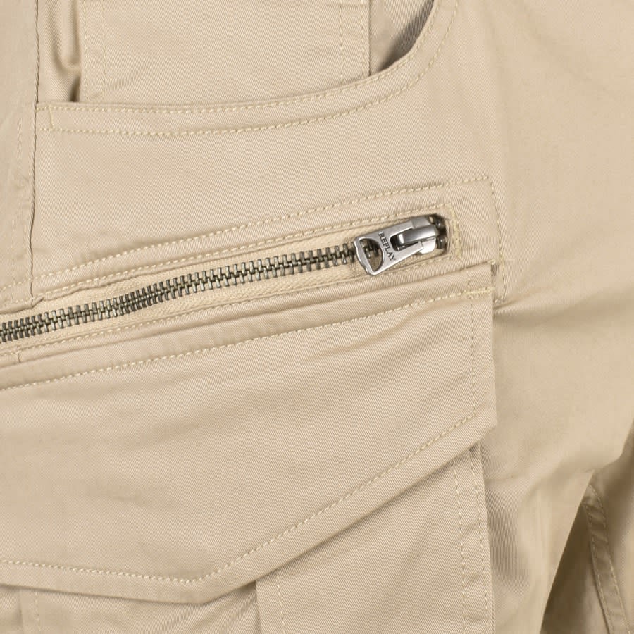 Image number 4 for Replay Joe Cargo Shorts Beige