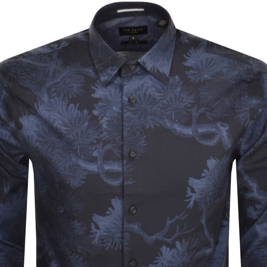 Ted Baker Goxhill Long Sleeve Shirt Blue Mainline Menswear Denmark