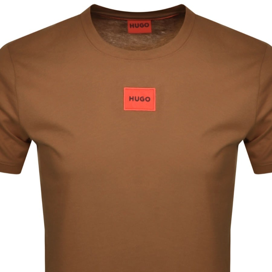 Image number 2 for HUGO Diragolino212 T Shirt Brown