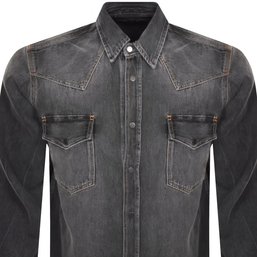 BOSS Lebop 2 Denim Overshirt Jacket Grey | Mainline Menswear