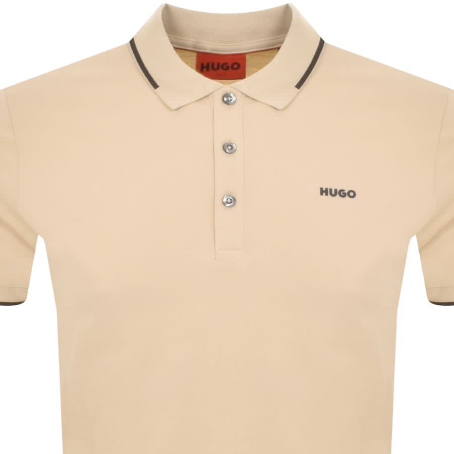 Image number 2 for HUGO Dinoso22 Polo T Shirt Beige