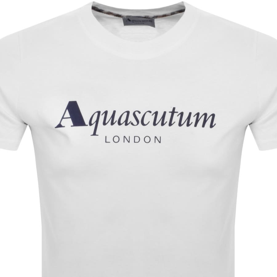 Image number 2 for Aquascutum Logo T Shirt White