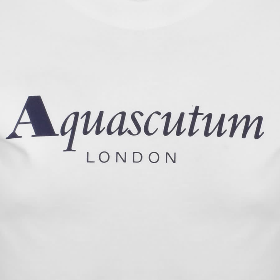 Image number 3 for Aquascutum Logo T Shirt White