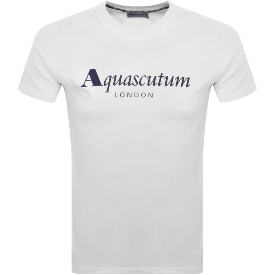 Image number 1 for Aquascutum Logo T Shirt White