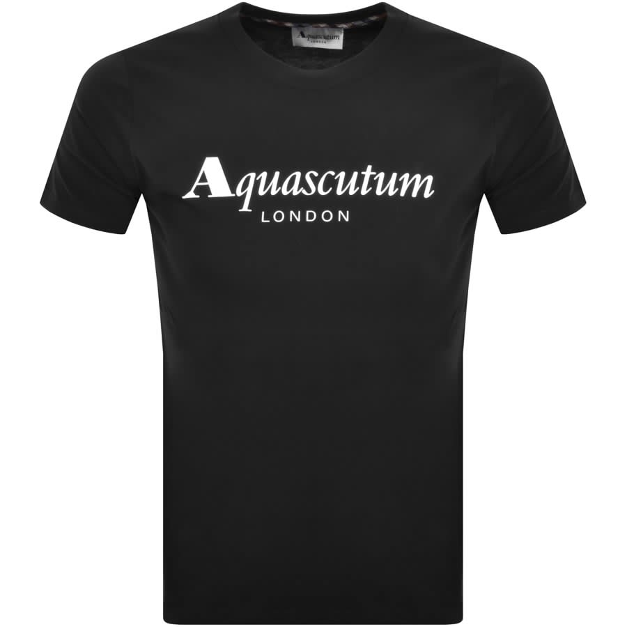 Image number 1 for Aquascutum Logo T Shirt Black