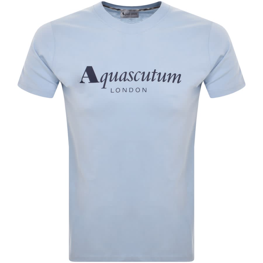 Image number 1 for Aquascutum Logo T Shirt Blue