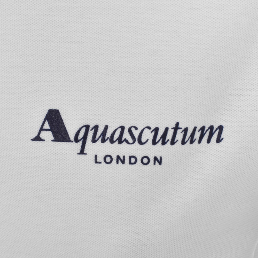 Image number 3 for Aquascutum Logo Polo T Shirt White