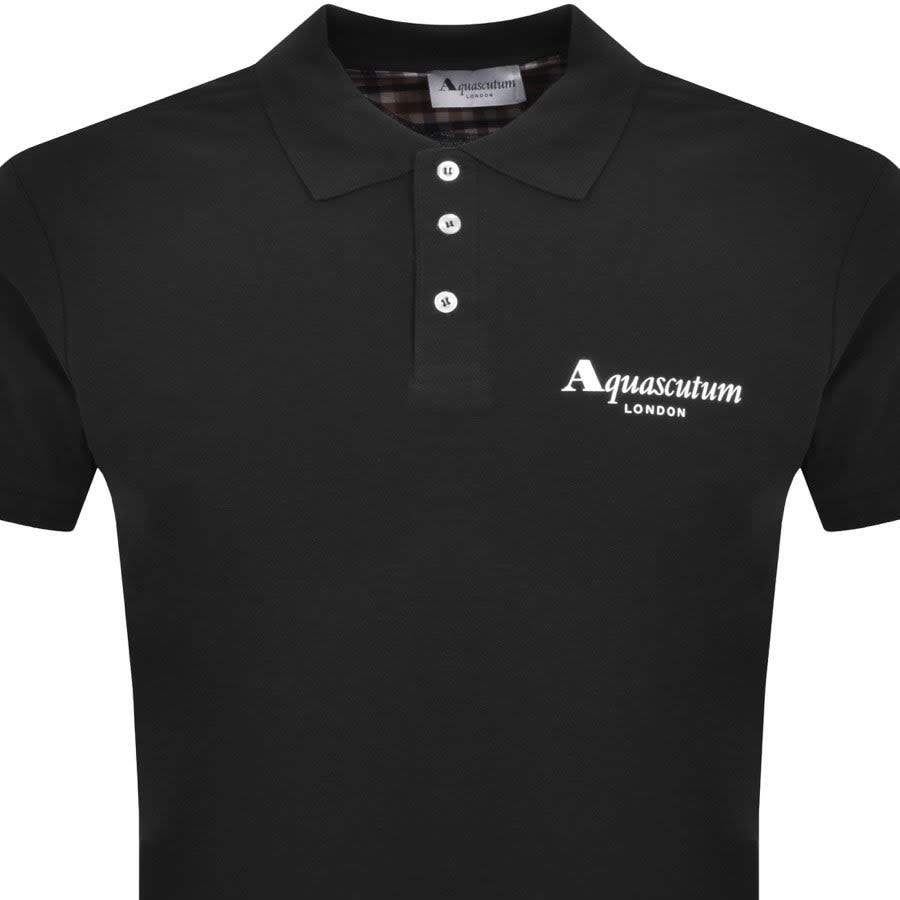 Image number 2 for Aquascutum Logo Polo T Shirt Black